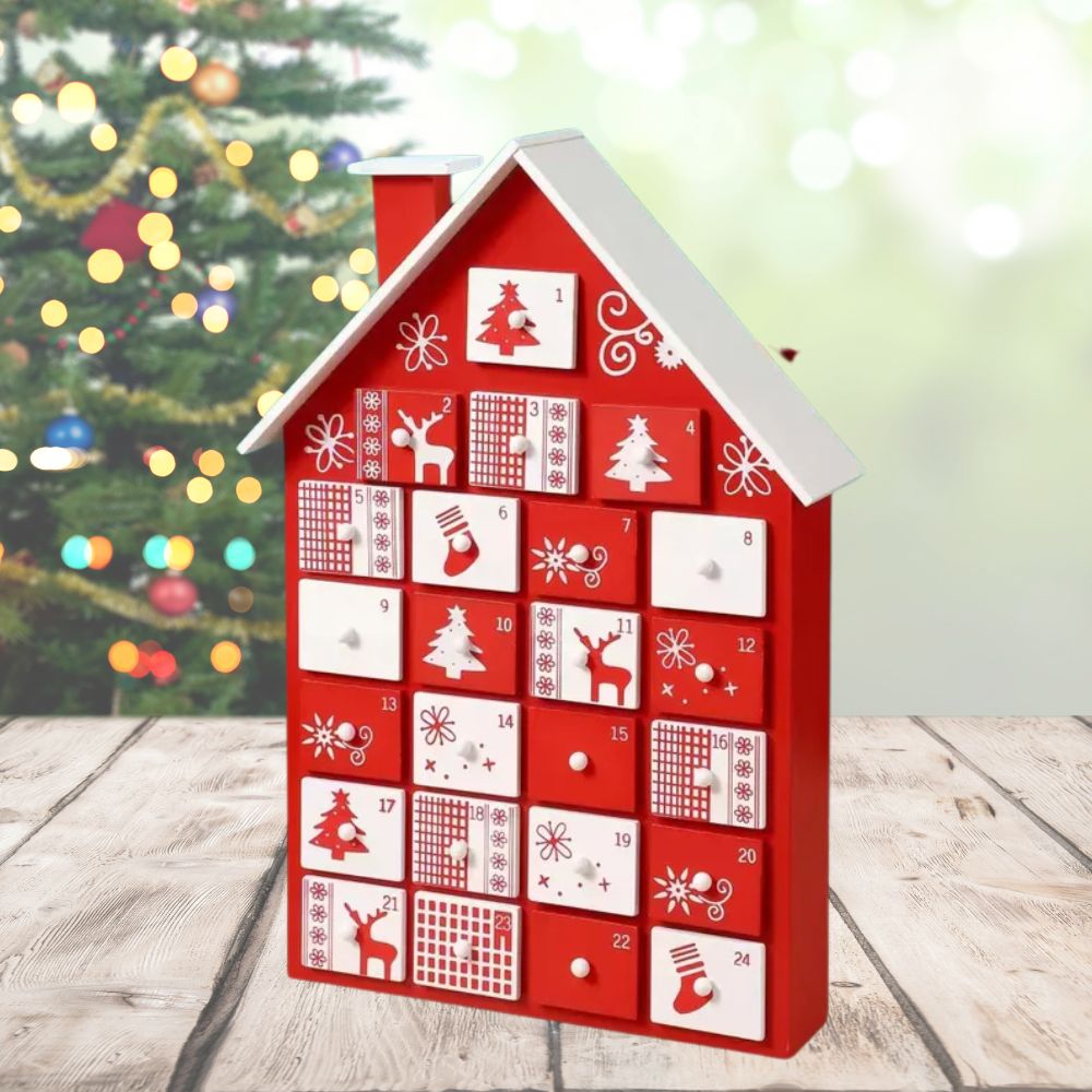 Babble Wrap Wooden Advent Calender (Crimson Cottage)