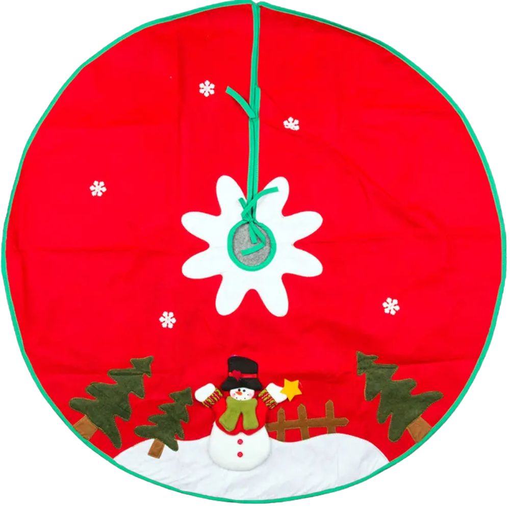 Babble Wrap 42" Tree Skirt - Snowman’s Magical Playtime
