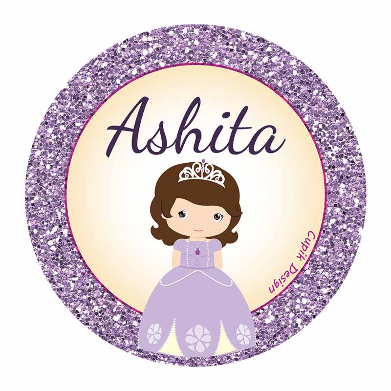 Sophia Waterproof Stickers (Round)