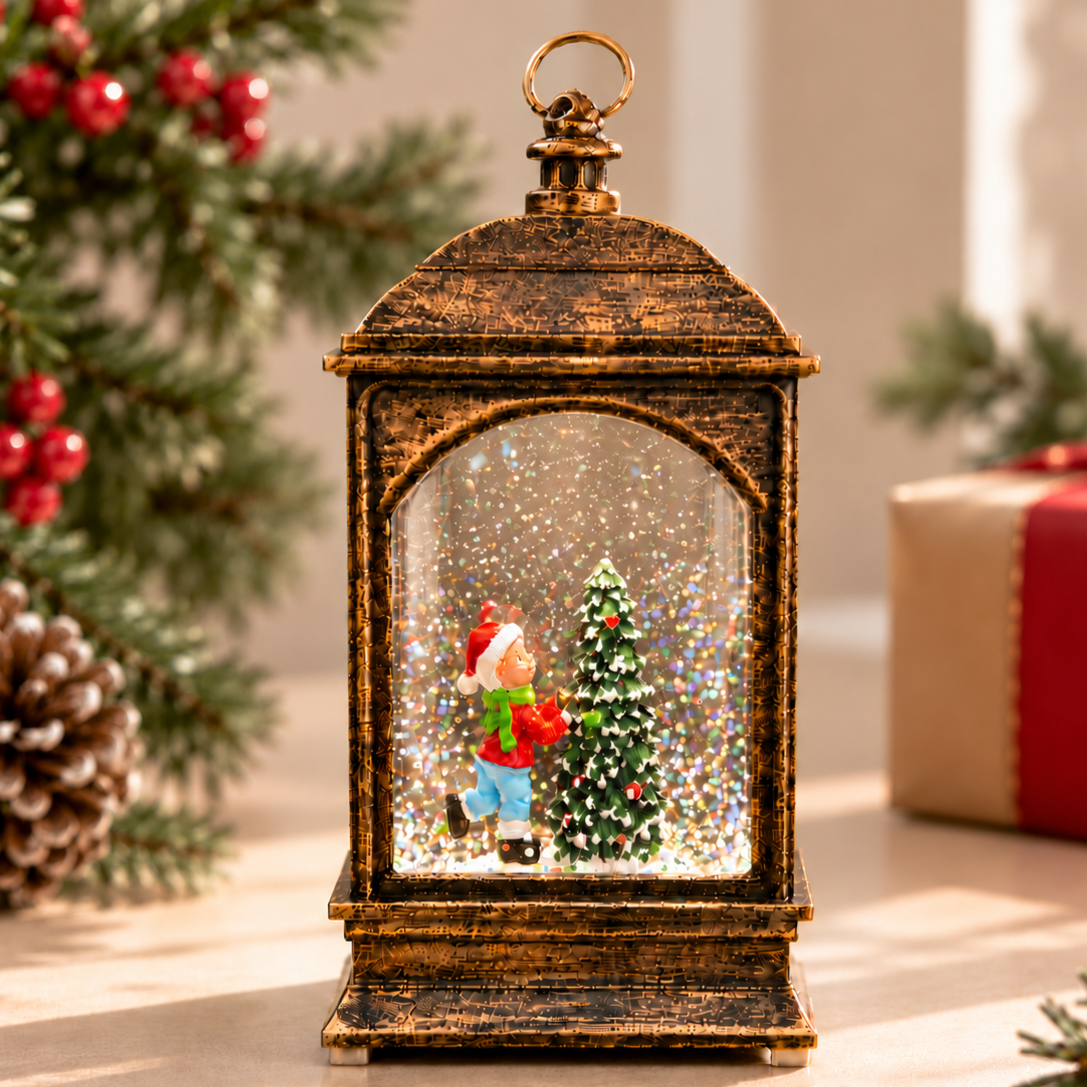 Vintage Christmas tree lantern hanging