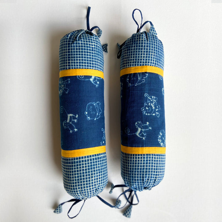 ORGANIC GIFT SET - DOHAR + MUSTARD SEED PILLOW + BOLSTER + MARACAS - ZOO