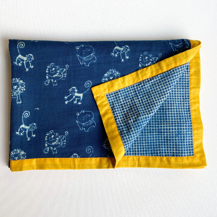 ORGANIC GIFT SET - DOHAR + MUSTARD SEED PILLOW + MARACAS - ZOO