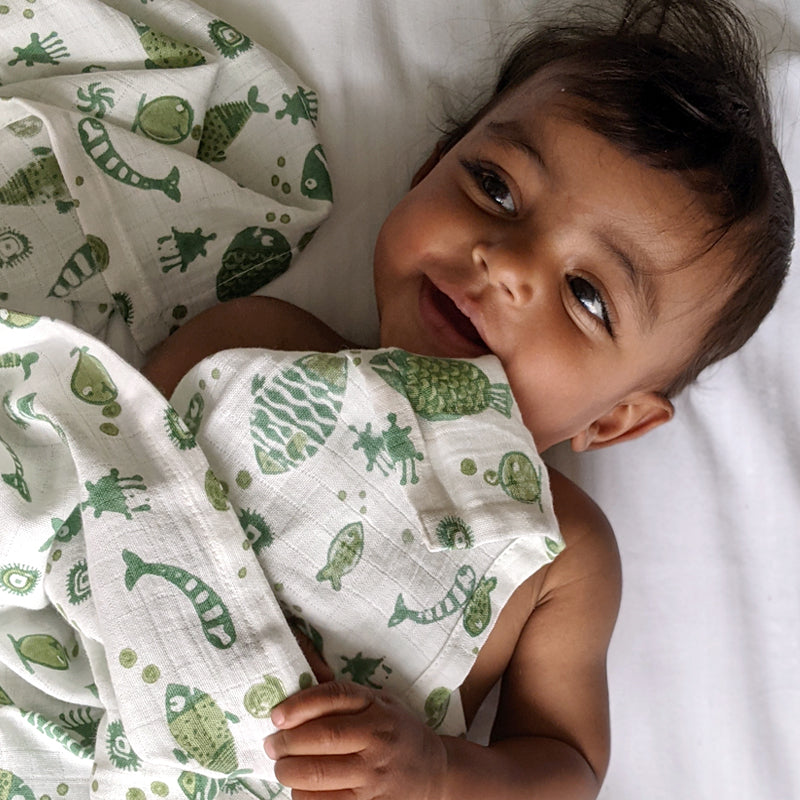 ORGANIC KOI MINT SWADDLE