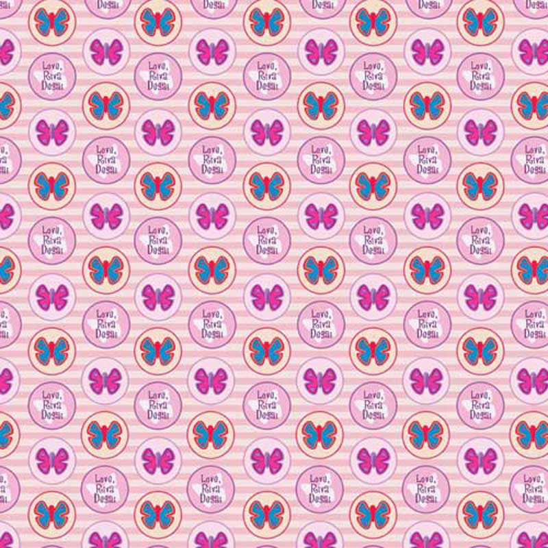 Personalised Pink Butterflies Wrapping Paper