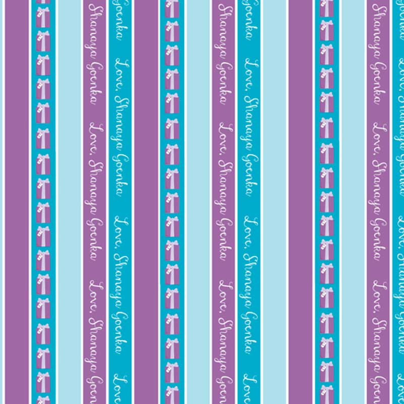 Personalised Purple & Blue Wrapping Paper