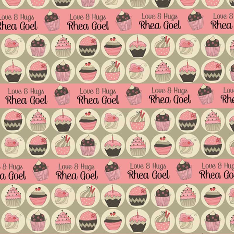 Personalised Cupcakes Wrapping Paper