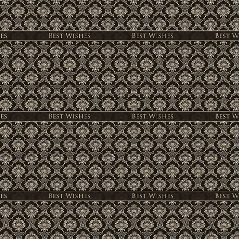 Personalised Black Damask Wrapping Paper