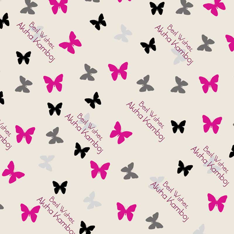 Personalised Butterflies Wrapping Paper