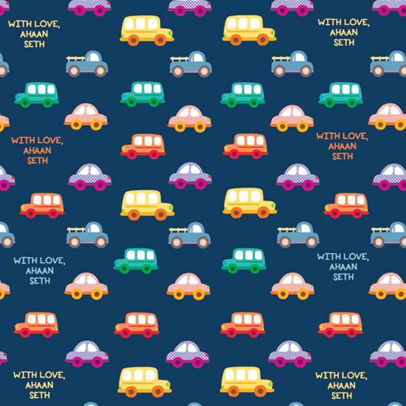 Personalised Transport Wrapping Paper