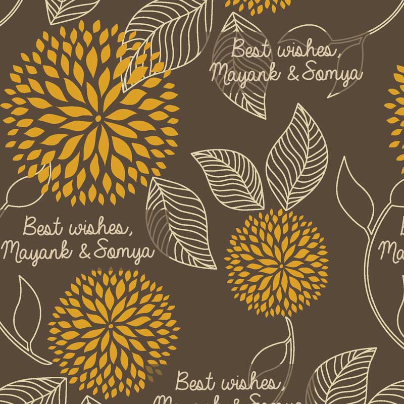 Personalised Marigold Wrapping Paper