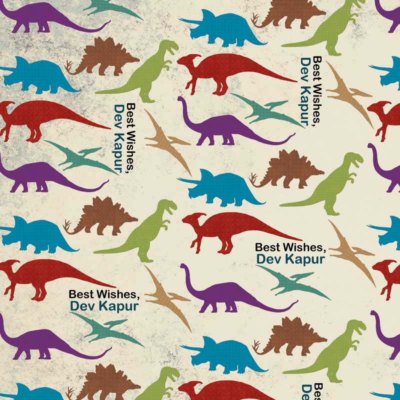 Personalised Dinosaurs Wrapping Paper