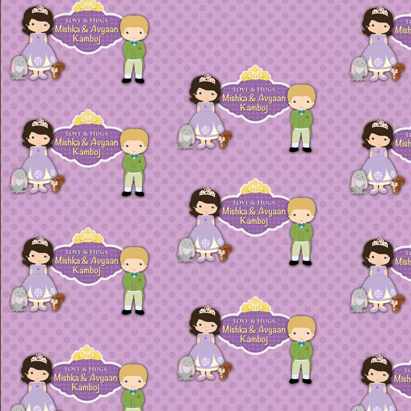 Personalised Sofia & James Wrapping Paper