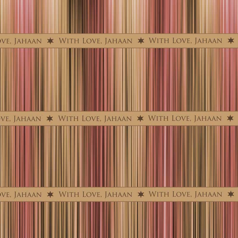 Personalised Brown Stripes Wrapping Paper