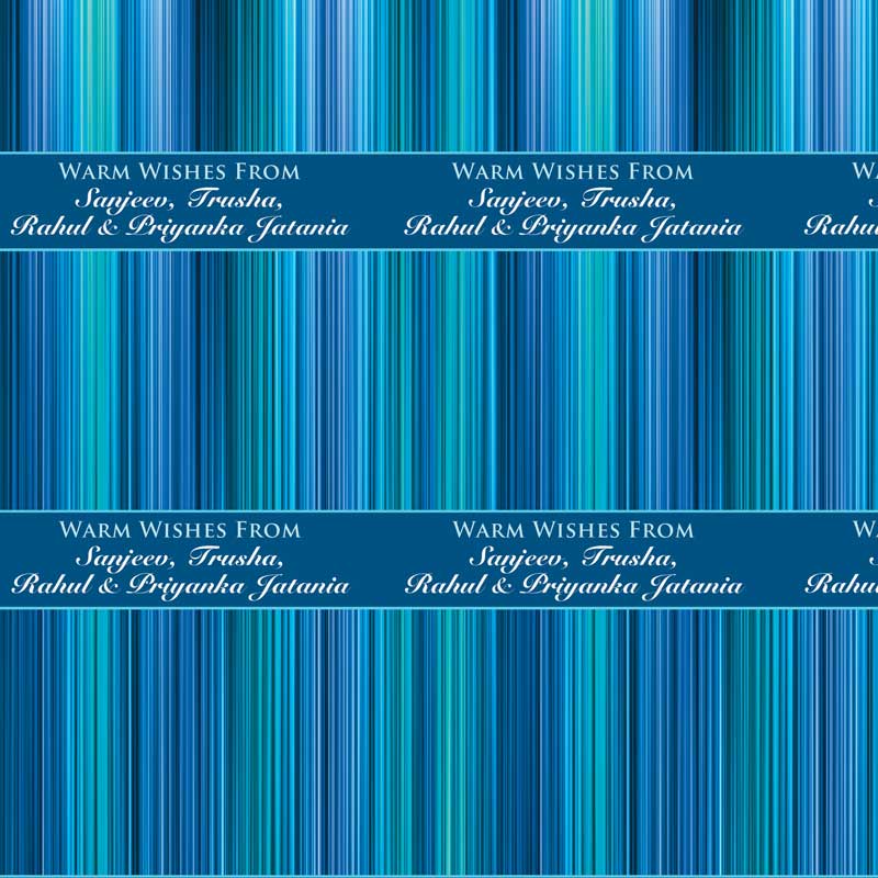 Personalised Blue Stripes Wrapping Paper