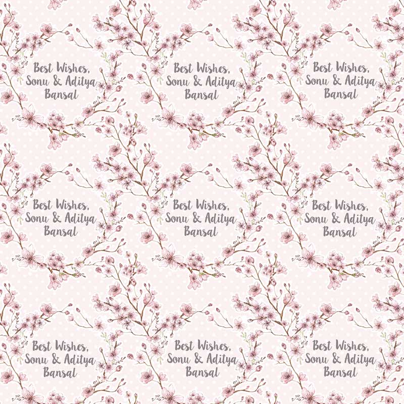 Personalised Cherry Blossom Wrapping Paper