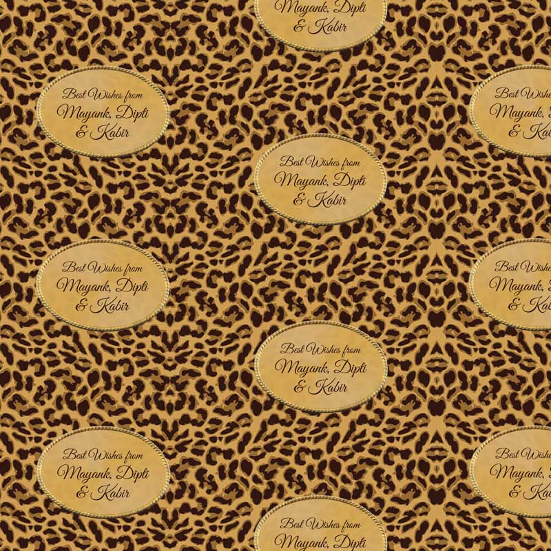 Personalised Leopard Print Wrapping Paper