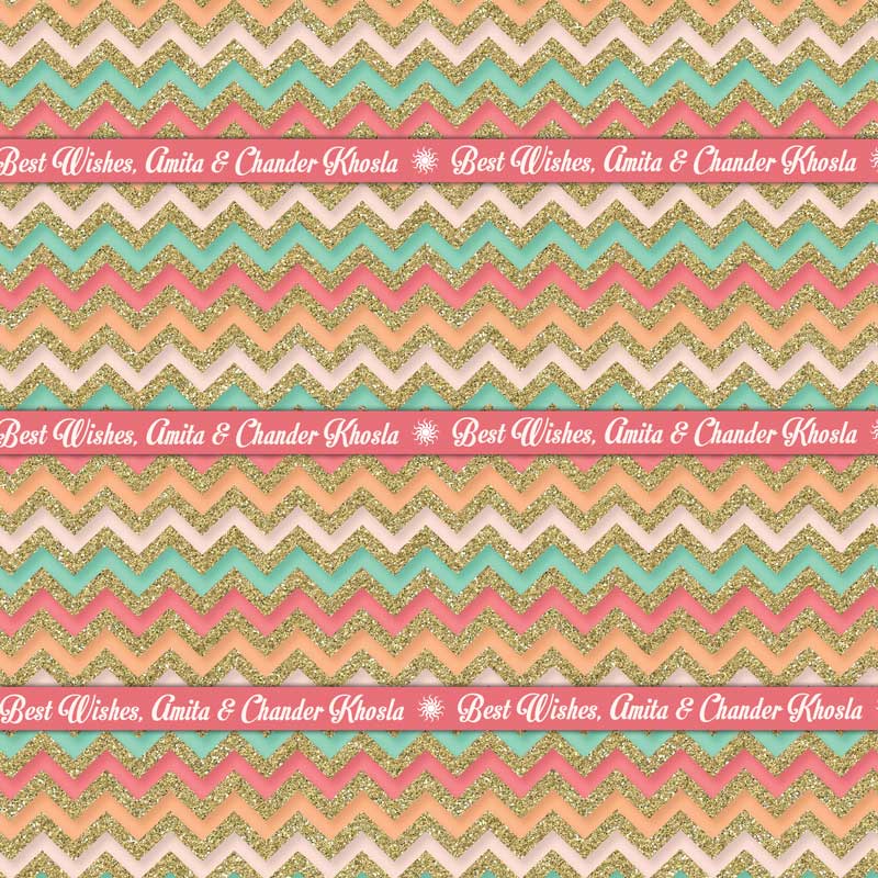 Personalised Pastel Chevron Wrapping Paper