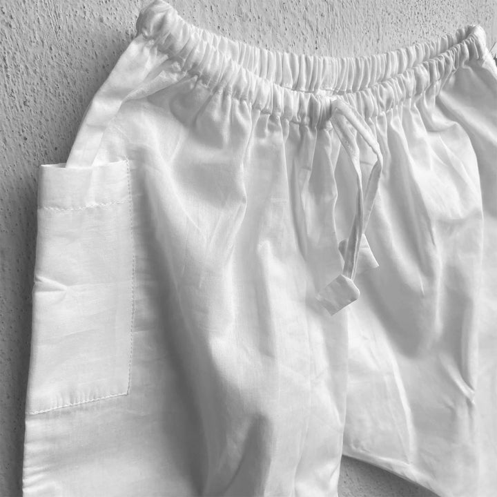 UNISEX ORGANIC RED ANGRAKHA  +  WHITE PANTS