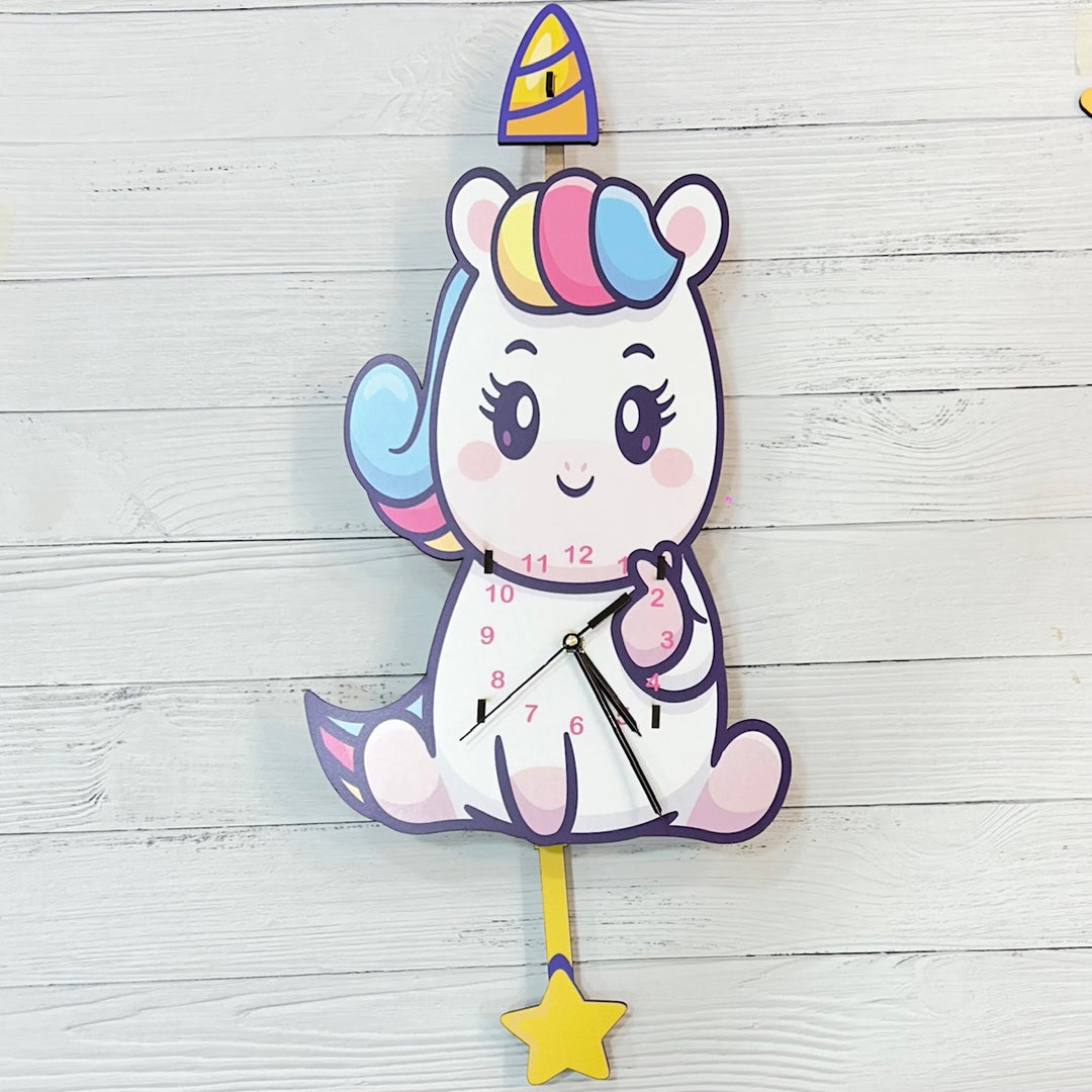 Wall Clock - Charming Unicorn