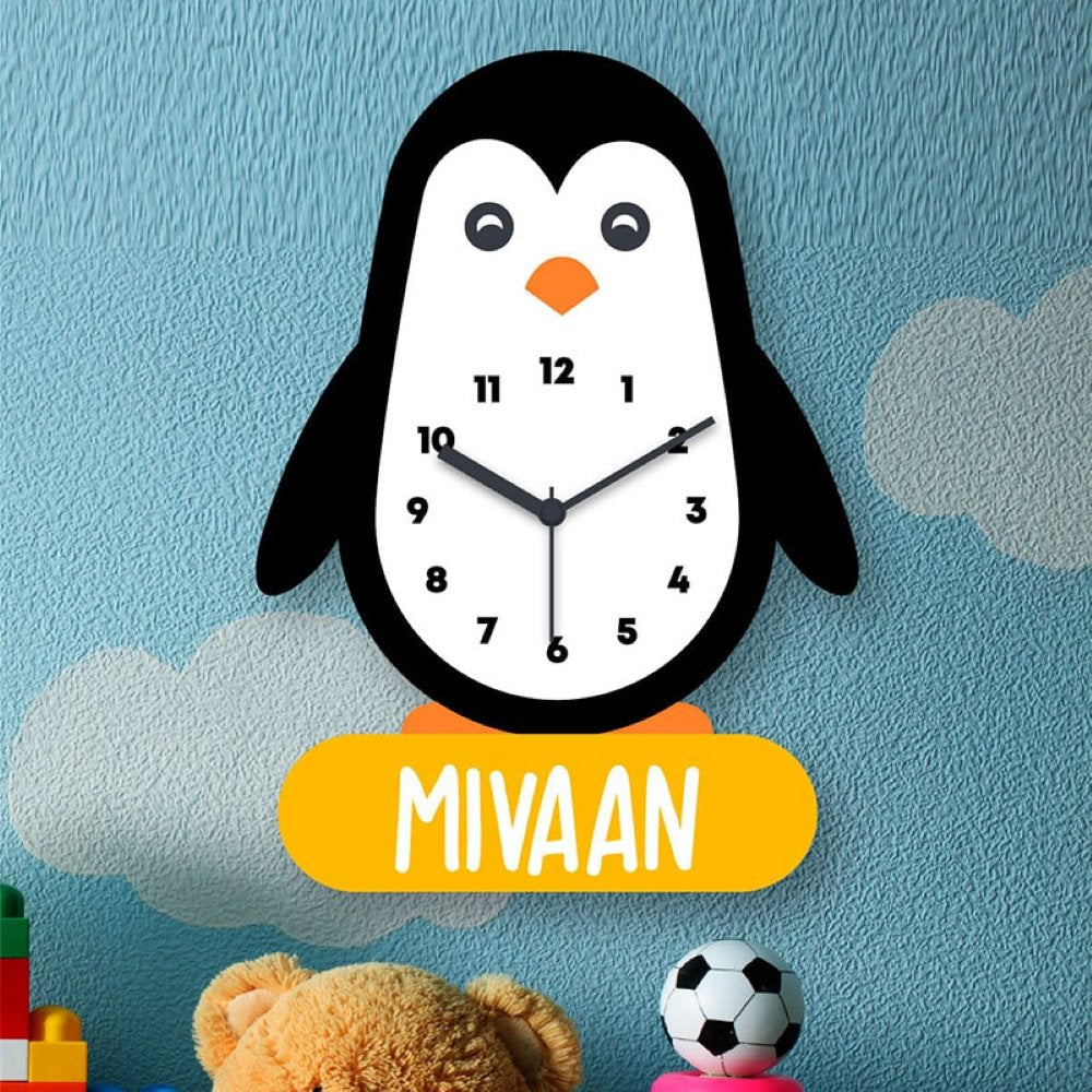 Wall Clock- Penguin – Babble Wrap
