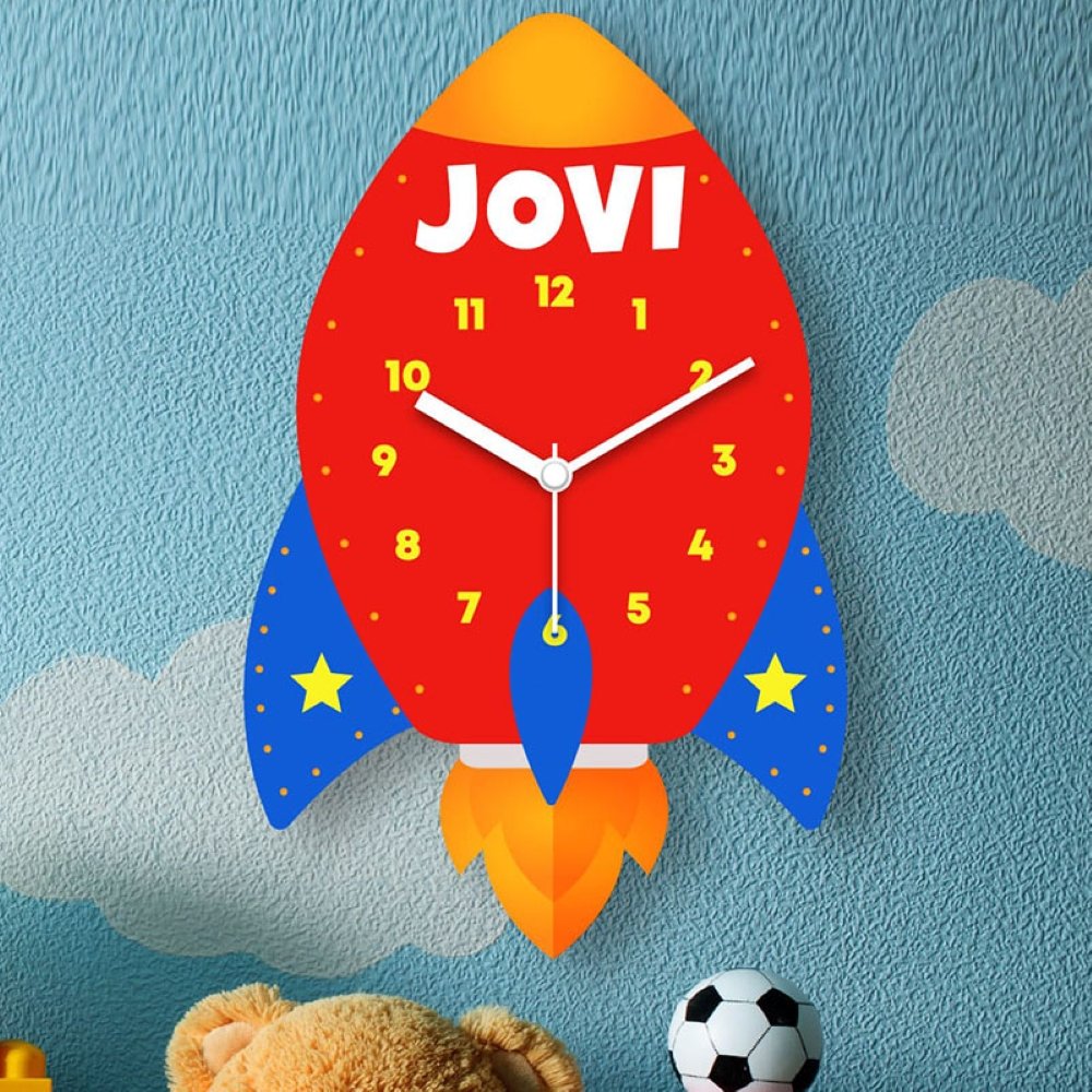 Wall Clock- Rocket – Babble Wrap