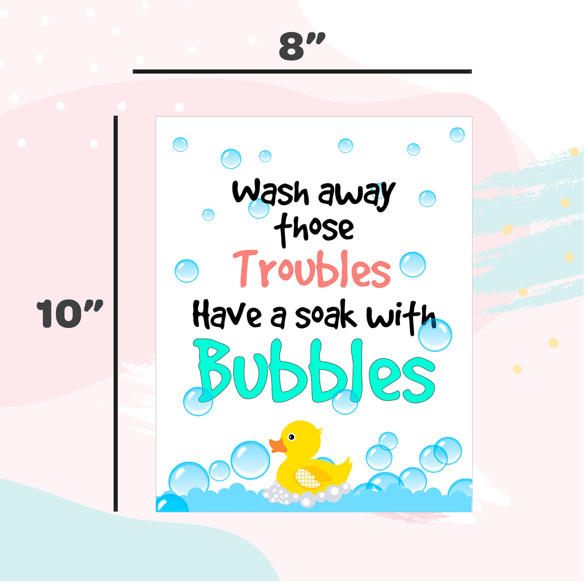 Wash Away the Trouble Bathroom Frame for Wall