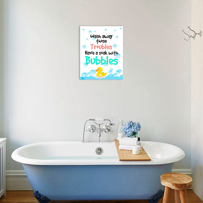 Wash Away the Trouble Bathroom Frame for Wall