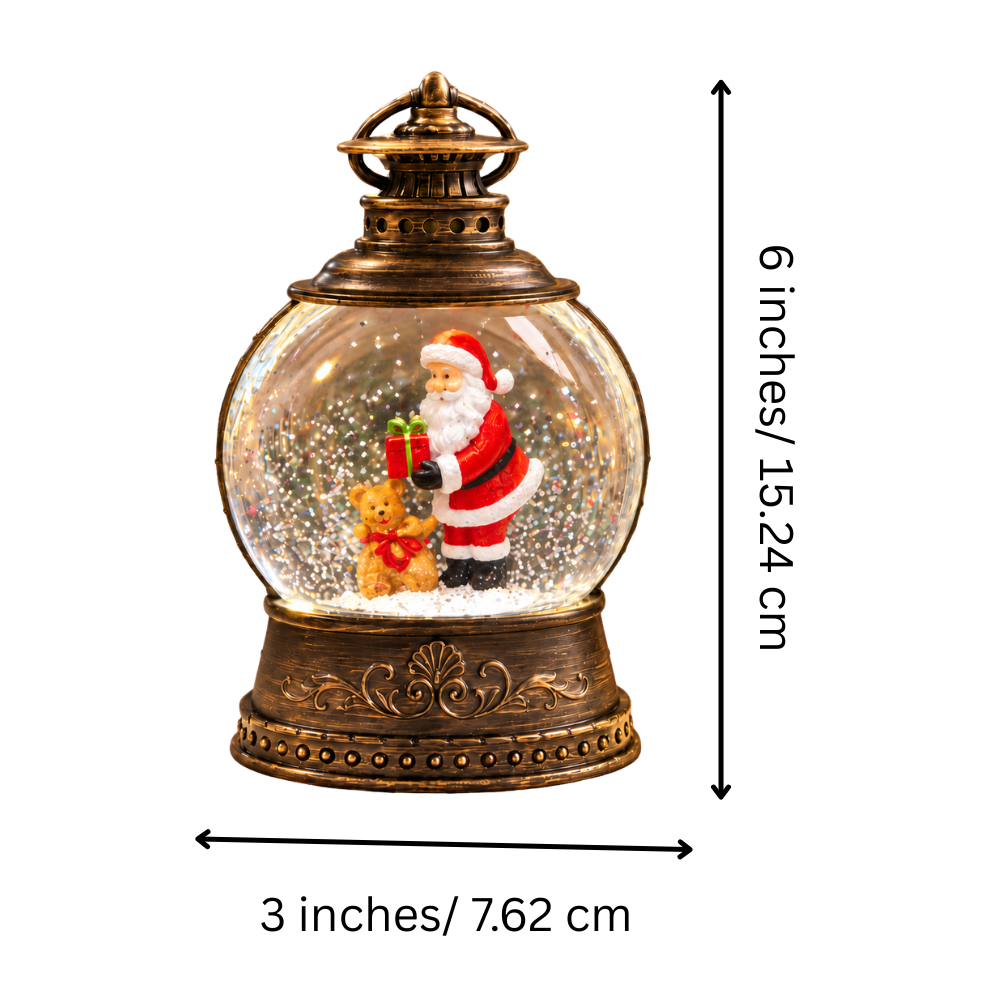 Water Light Carols - Santa & Snowman's Snowglobe - Set of 2