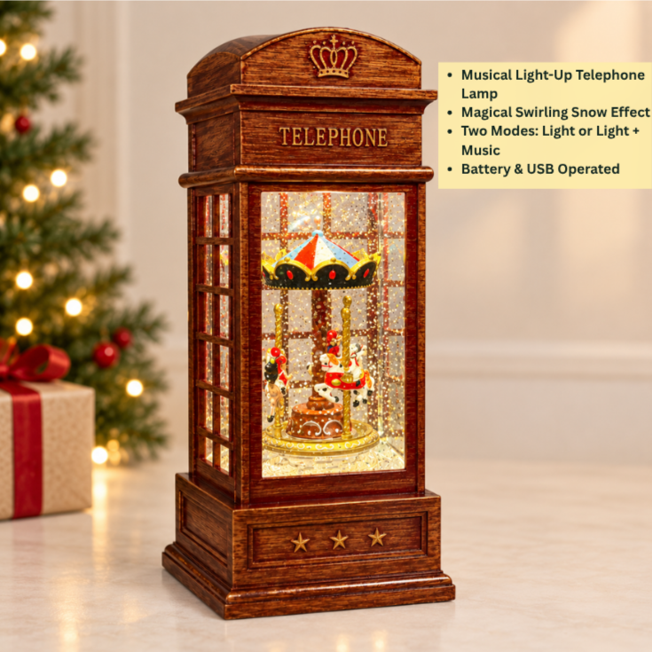 Water Light Carols - Rotating Carousel Telephone Booth