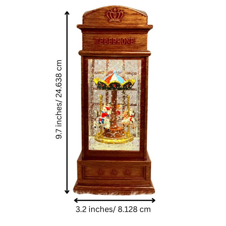 Water Light Carols - Rotating Carousel Telephone Booth