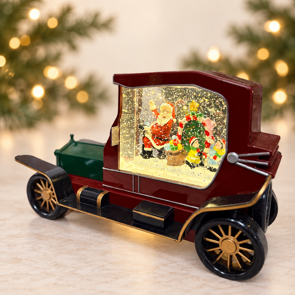 Water Light Carols - Santa & Friends Vintage Car