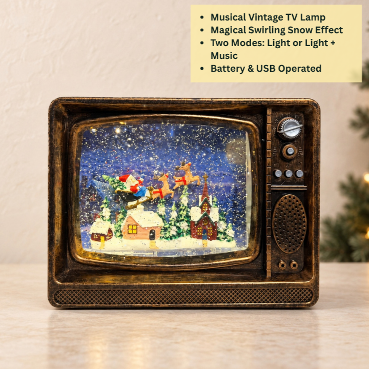 Water Light Carols - Santa’s Sleigh Glitter TV
