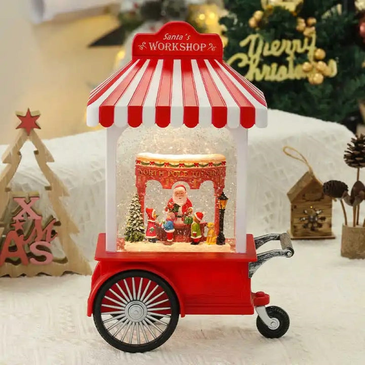 Babble Wrap Santa & Friend's Workshop- Light Up Musical Cart