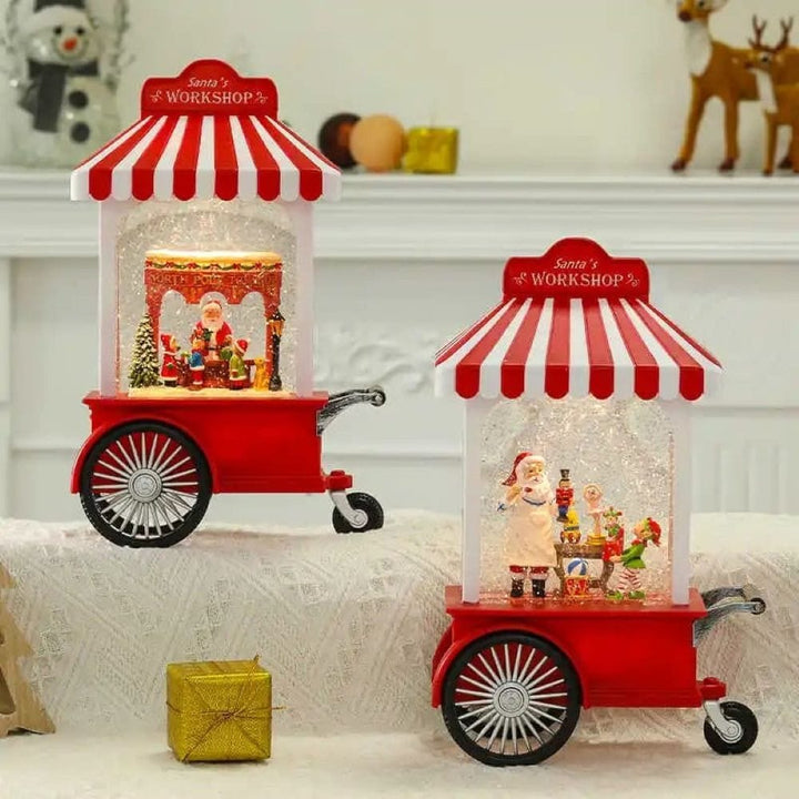 Babble Wrap Santa & Friend's Workshop- Light Up Musical Cart