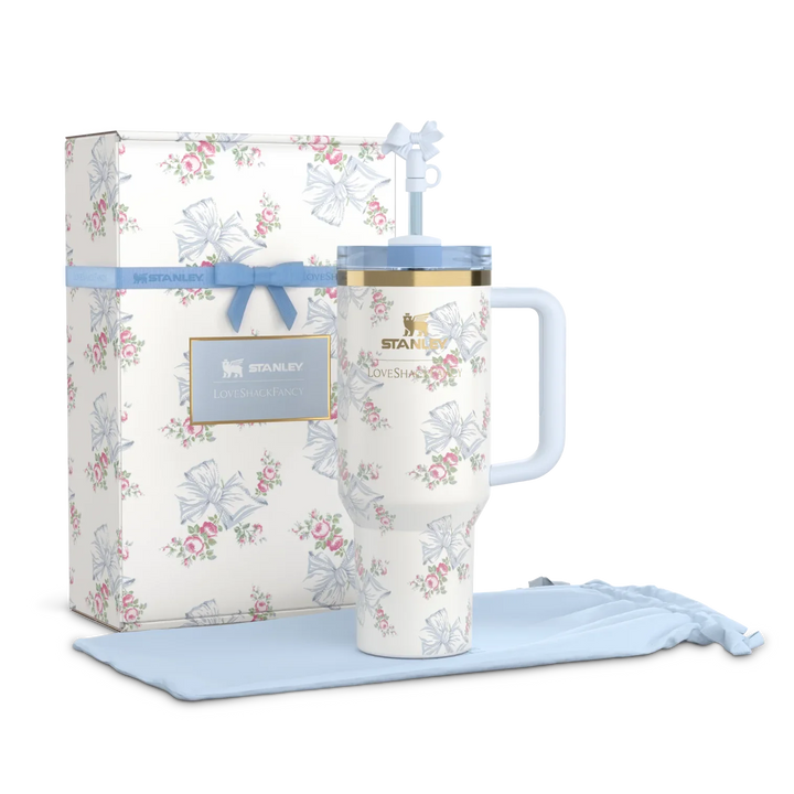 Limited Edition Stanley × Rosa Beaux Blue  - Blushing Bows - 40oz