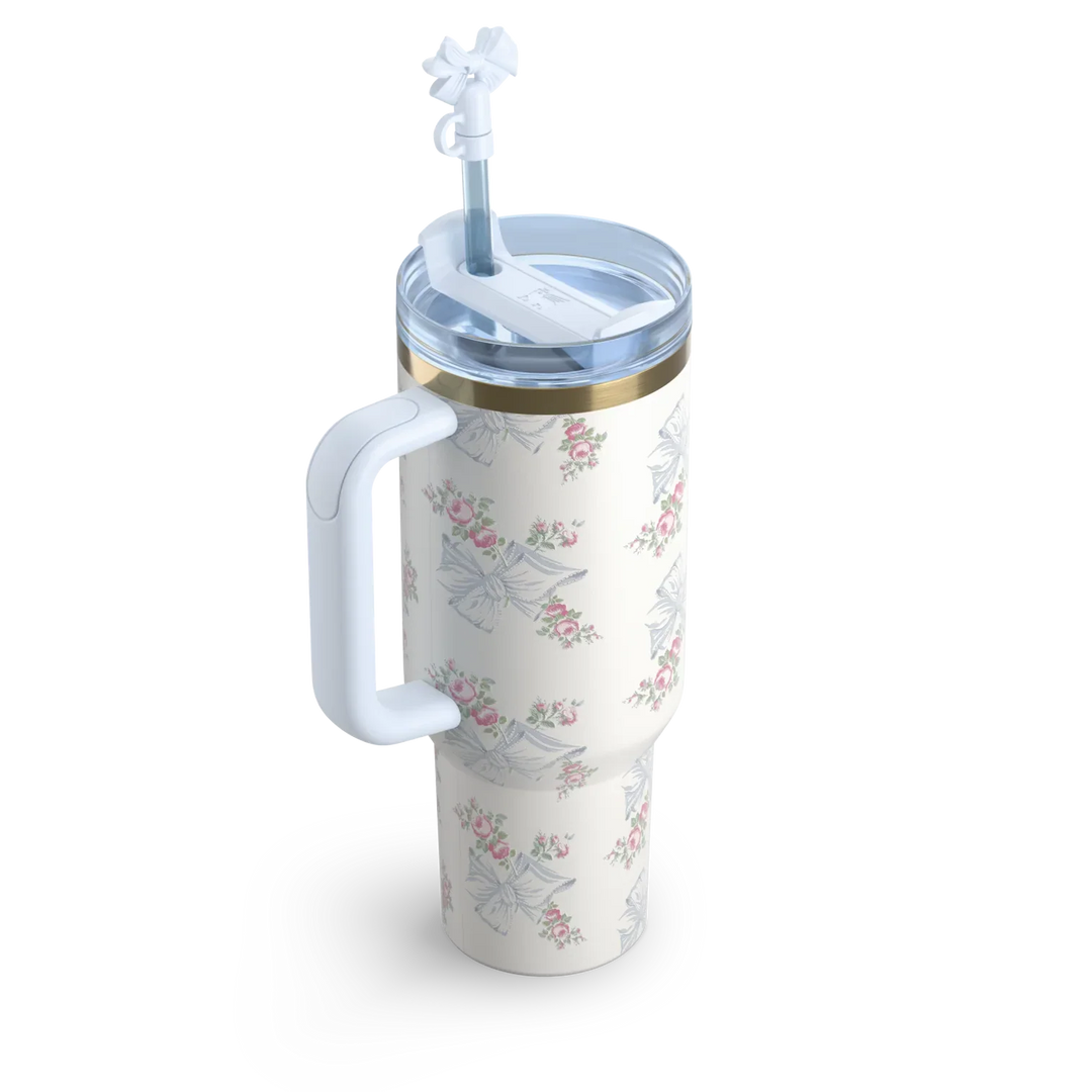 Limited Edition Stanley × Rosa Beaux Blue  - Blushing Bows - 40oz