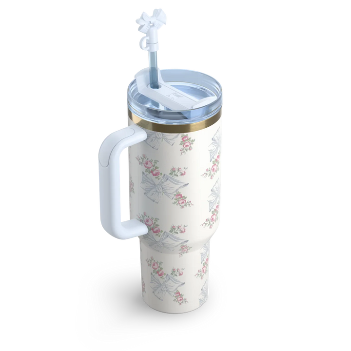 Limited Edition Stanley × Rosa Beaux Blue  - Blushing Bows - 40oz