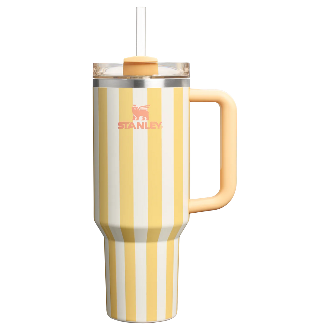 Limited Edition Stanley × Cabana Gloss Quencher - Sunshine Stripes - 40oz
