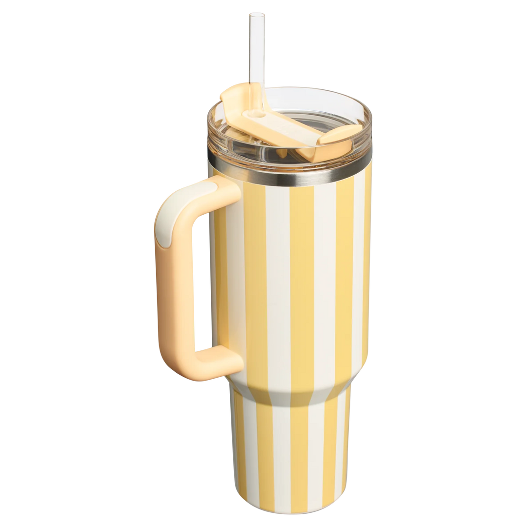 Limited Edition Stanley × Cabana Gloss Quencher - Sunshine Stripes - 40oz