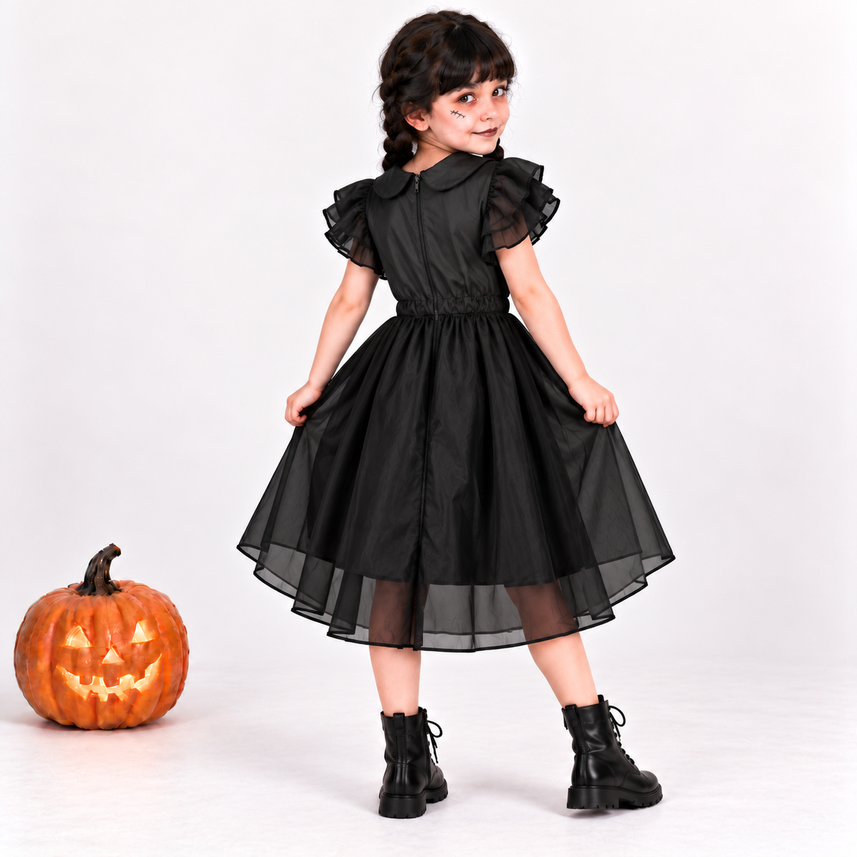 Wednesday-Inspired Halloween Dress