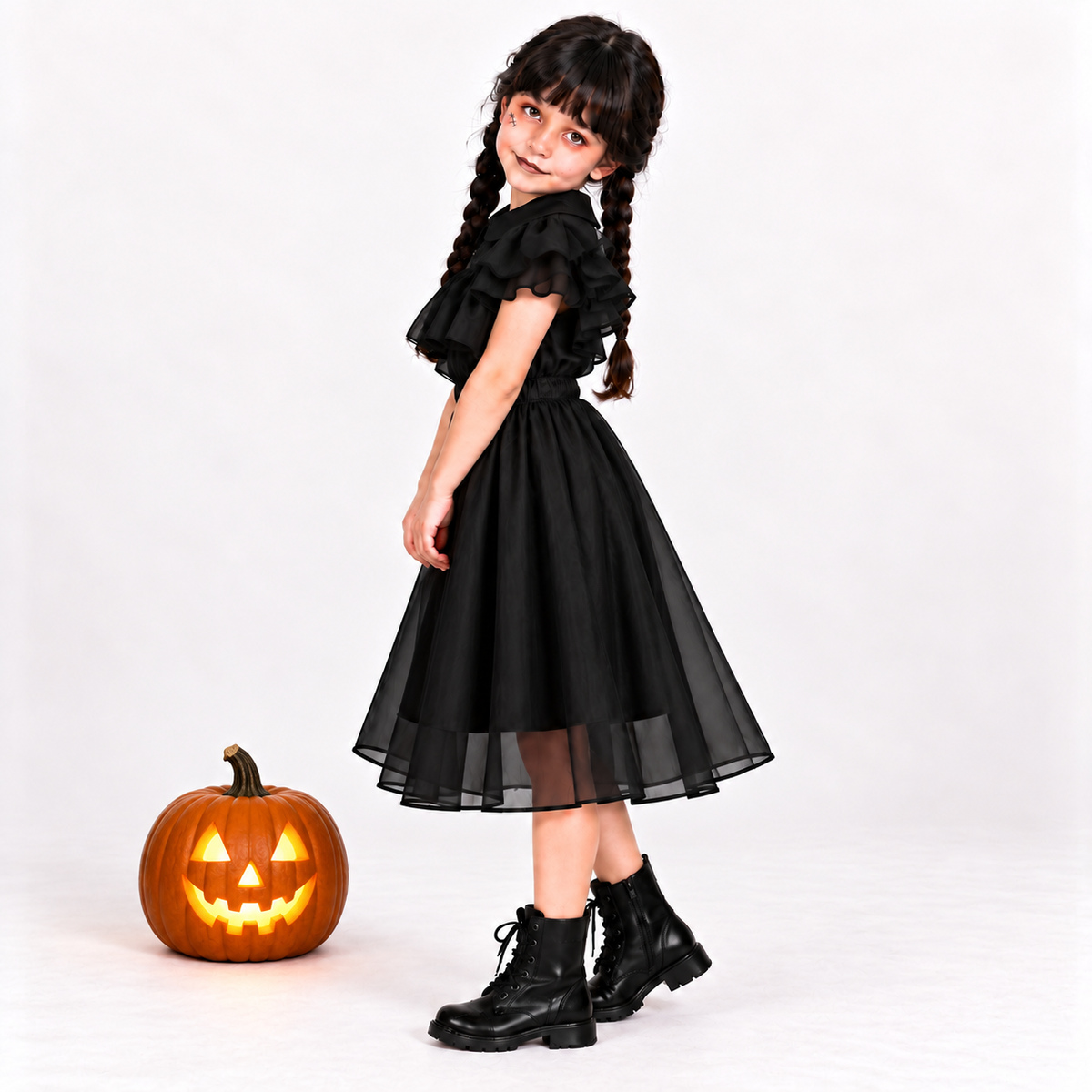 Wednesday-Inspired Halloween Dress