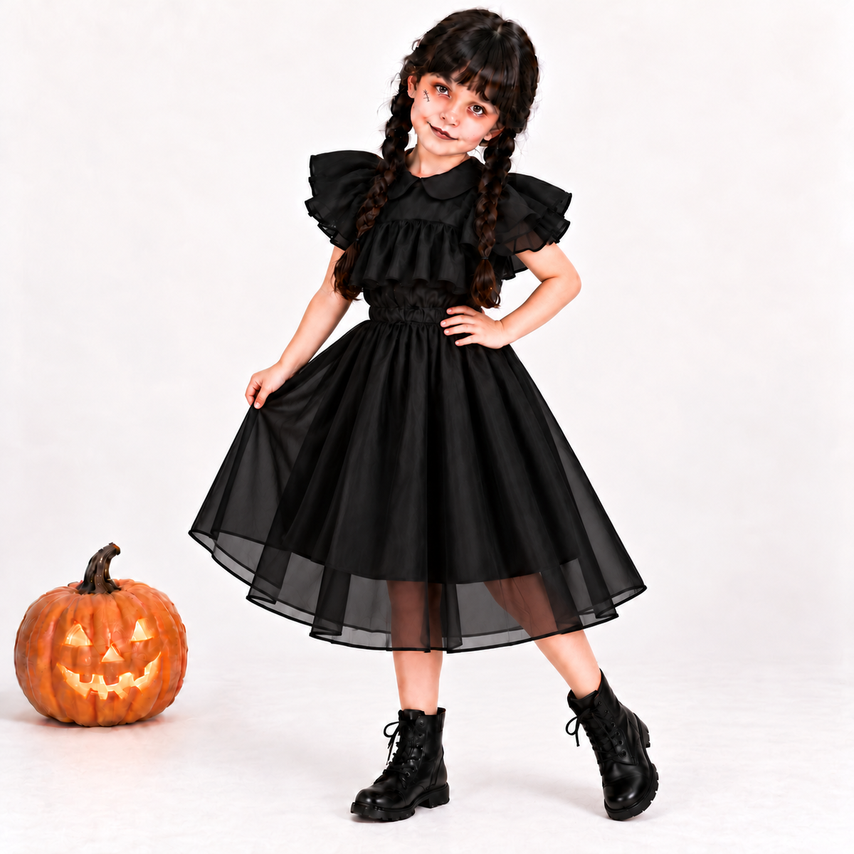 Wednesday-Inspired Halloween Dress