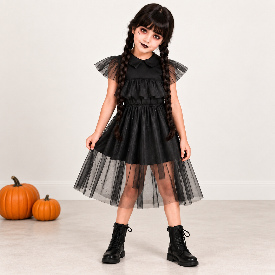 Wednesday-Inspired Halloween Dress