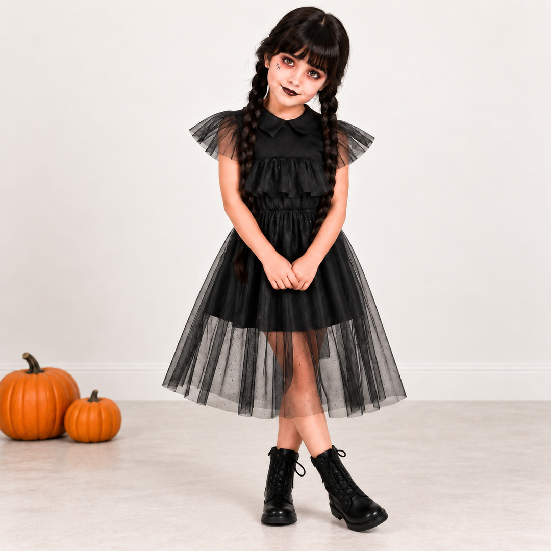 Wednesday-Inspired Halloween Dress