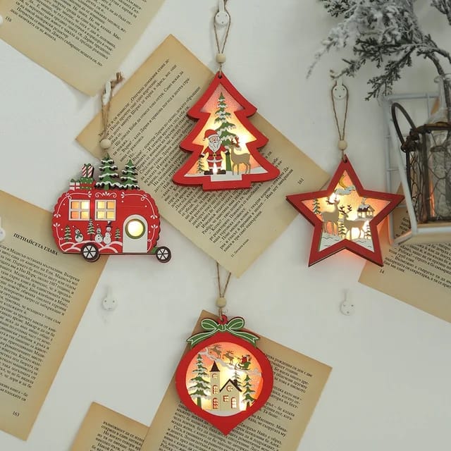 Babble Wrap Starlight Snow Ornament- Set Of 4