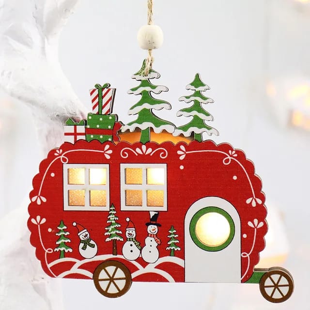 Babble Wrap Starlight Snow Ornament- Party Bus