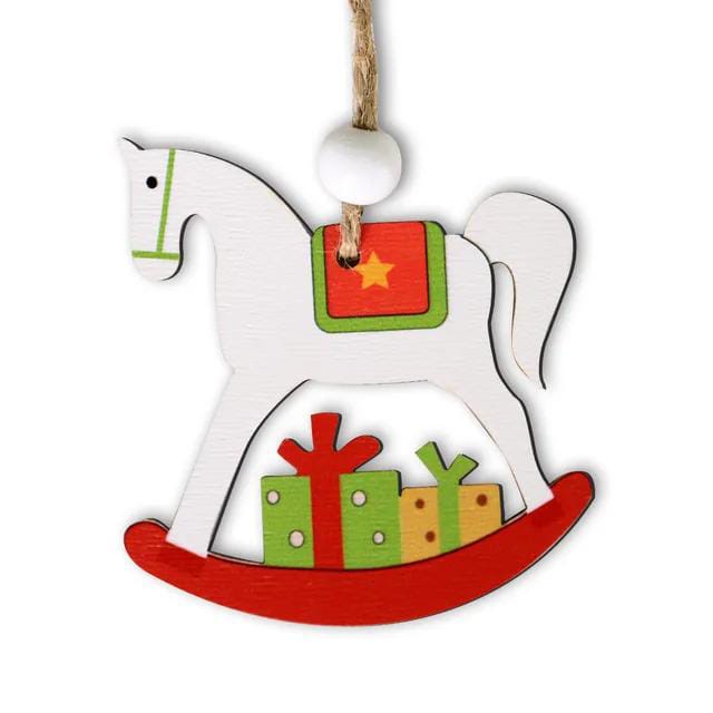 Babble Wrap Wooden Wonders of Christmas- Rocking Horse