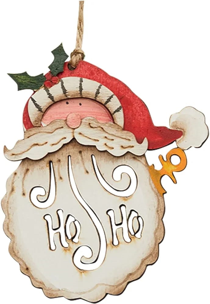 Babble Wrap Ho Ho Whiskers Santa Ornament