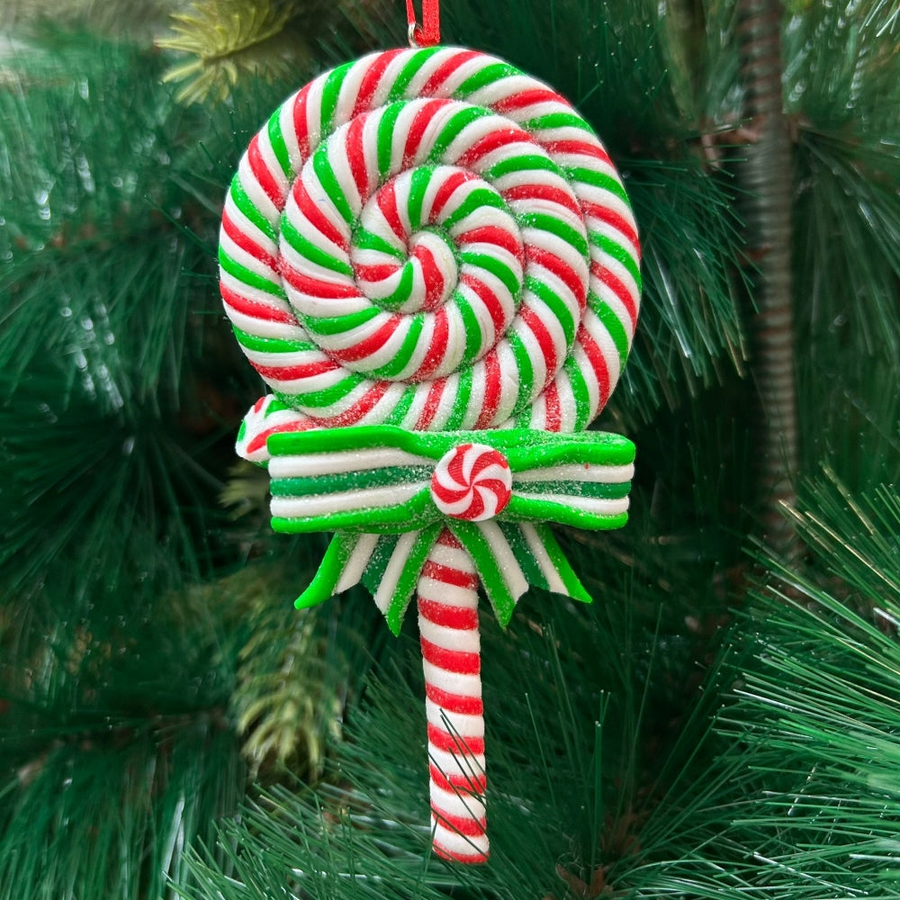 Babble Wrap Green Lollipop Ornament