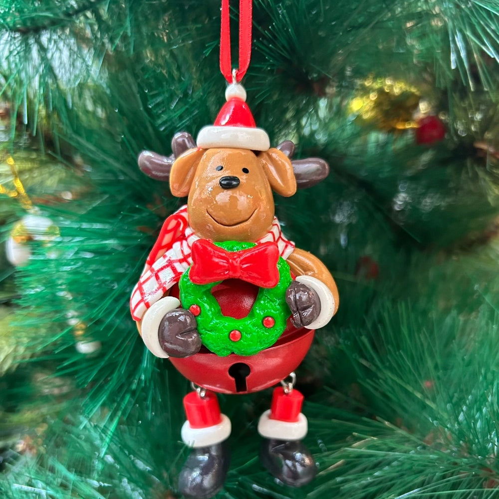 Babble Wrap Bell Ornament- Reindeer